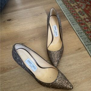 Jimmy Choo glitter pumps